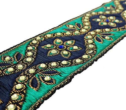 5.33 Cm Large Designer Floral Motif Garniture P...