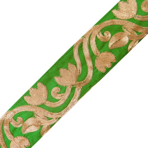 Bordée Perlé Garniture Ethnique Orange En Dente...