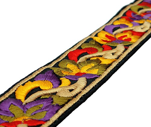 Floral Dentelle Brodée En Tissu Garniture Craft...