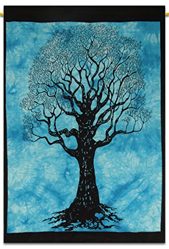 stylewise Arbre De Vie Imprimé Coton Mur Accroché Tapisserie Taille De L'Affiche Boho Décor Jeter 42 "x 30" Pouces 8907530776776 (8907530776776)