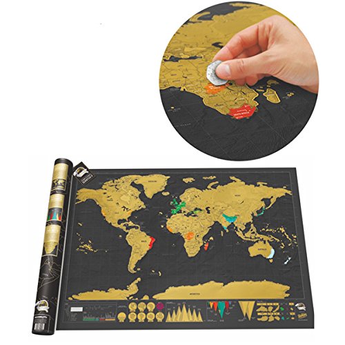 noir scratch de luxe carte du monde cylindre ma...