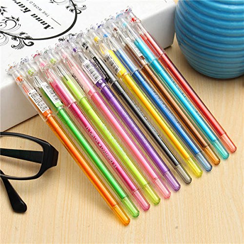 12pcs assortis stylos gel couleurs neutres 0.5m...