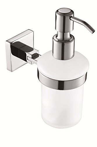 Bisons moderne contemporain finition chrome Distributeur de savon liquide pour savon en laiton Support Mural argenté 8931938512254 BISONS