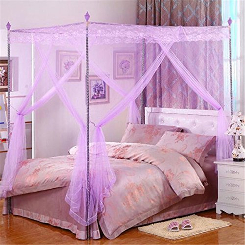 R)- 180x200cm palace mosquito lit coin tapis de quatre filets insecte auvent moustiquaire king size 8944128590390 Ology