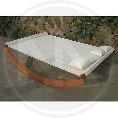 Lit Balancelle en bois de mélèze matrimonialecu...