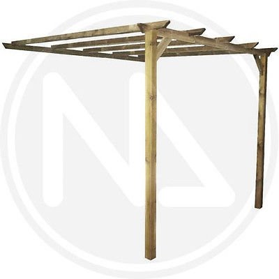 Papillon 'Pergola à mural en bois imprégné "Almada 3 mt x 2.8 MT - Auvent Tonnelle code EAN 8944489088444 