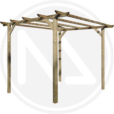'Pergola en bois imprégné 
