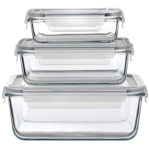 3 Plats en Verre - Spécial Four - Avec couvercle Hermétique - Couvercle Noir 8962233441505 Générique