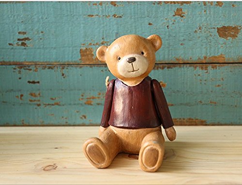 BUS NO.3 Bus no. 3 Creative mignon petit ours Décoration de chambre d'enfants Boîte à musique en résine artisanat cadeaux/mariage/décoration code EAN 8963131163247 