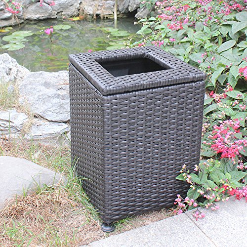 zll/d'extérieur en rotin plastique Trash. Burea...