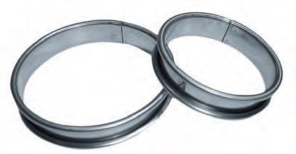 - 4 cercles à tarte inox 10 cm - lot de 4 cercl...