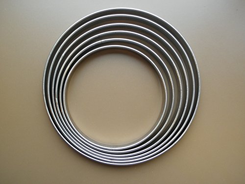 FaisTonGateau - 6 Cercles à tarte inox de 18 cm...
