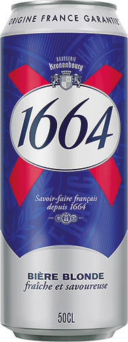  BIÈRE BLONDE “1664” code EAN 9000001 
