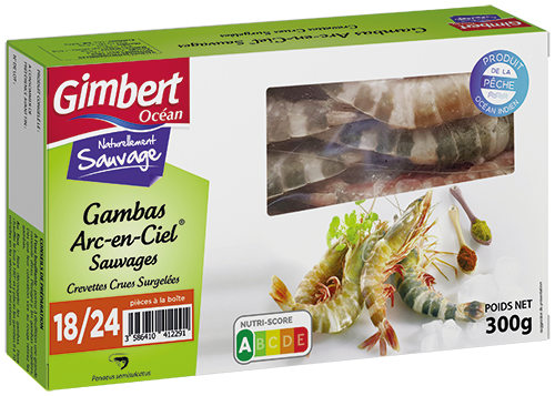 GAMBAS ARC-EN-CIEL SAUVAGES CRUES SURGELÉES 9000271 GIMBERT OCÉAN GAMBAS ARC-EN-CIEL SAUVAGES CRUES SURGELÉES 9000271 GIMBERT OCÉAN