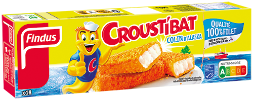 18 CROUSTIBAT COLIN D'ALASKA MSC SURGELÉS 9000276 FINDUS 18 CROUSTIBAT COLIN D'ALASKA MSC SURGELÉS 9000276 FINDUS