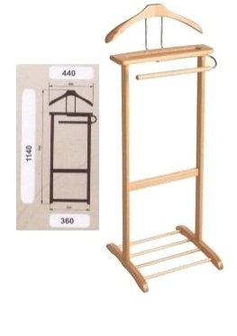 Valet de nuit hêtre nature vernis