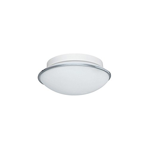 Plafonnier rond chromé en verre