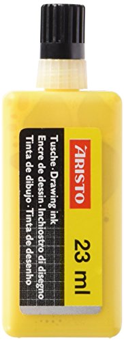 ARISTO Encre de chine à dessin mg1, contenance: 23 ml, jaune séchage rapide, légèrement fluide, gran code EAN 9003182648054 