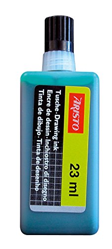 ARISTO Encre de chine à dessin mg1, contenance: 23 ml, vert, résistante à l'eau, séchage rapide, lég code EAN 9003182648078 