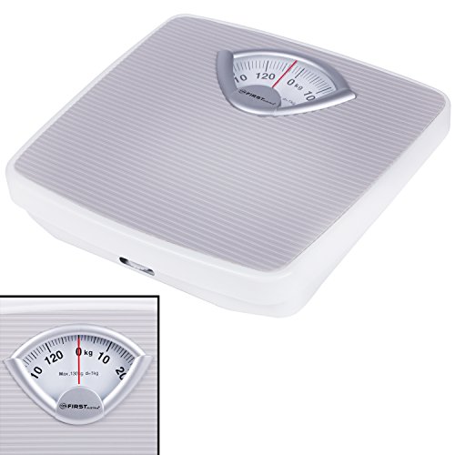 TZS First Austria Pèse-personne mécanique | Gris | JusquŽà 130 kg | Pèse-personne analogique | Pèse-personne pour séniors | Rétro code EAN 9003898000313 