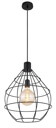 GLOBO GLOBO Suspension Edwin - Métal noir - E27 - 60W code EAN 9007371405497 