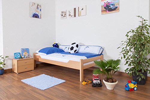 Steiner Shopping Lit pour enfant/ lit adolescent "Easy Sleep" K1/1n, en hêtre massif naturel - Dimensions: 90 x 190 cm code EAN 9009389690025 