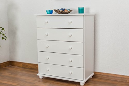 Commode en bois du pin massif blanc « Junco » 1...