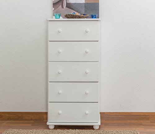 Commode en bois du pin massif blanc « Junco » 1...