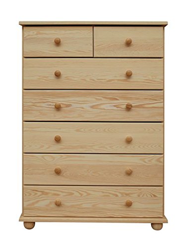 Commode en bois du pin massif nature « Junco » ...