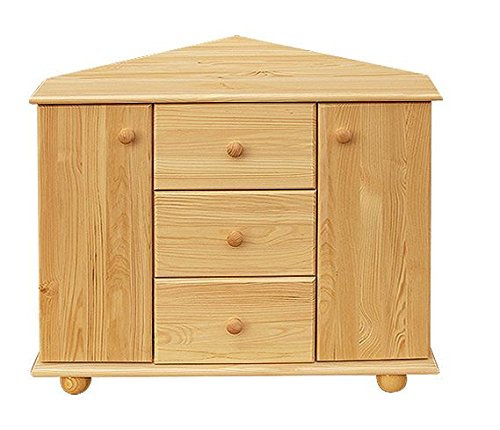 Commode en bois du pin massif nature « Junco » ...