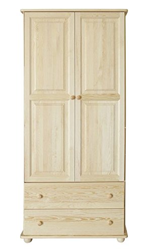 Armoire en bois du pin massif nature «Junco» 33...