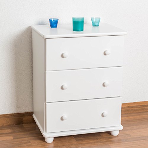 Commode en bois du pin massif blanc « Junco » 1...