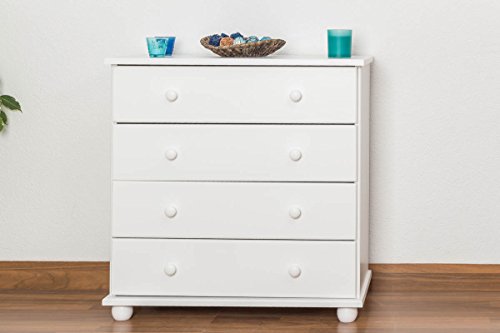 Commode en bois du pin massif blanc « Junco » 1...
