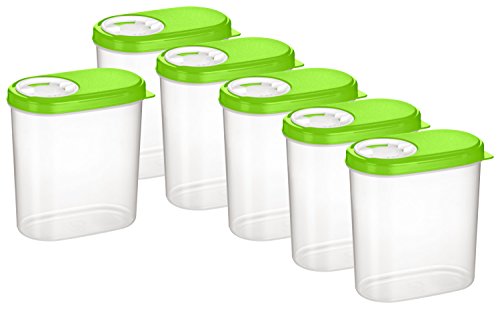 Lot de 6 boîtes de rangement avec couvercle-ver...