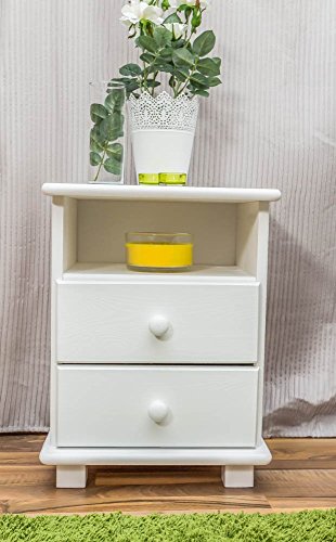 Table de nuit en bois du pin massif blanc 007 -...