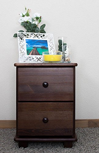 Table de nuit en bois du pin massif en couleur ...