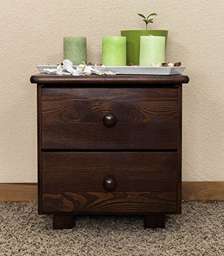 Table de nuit en bois du pin massif en couleur ...