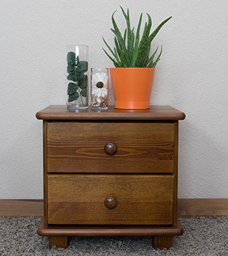 Table de nuit en bois du pin massif en couleur ...