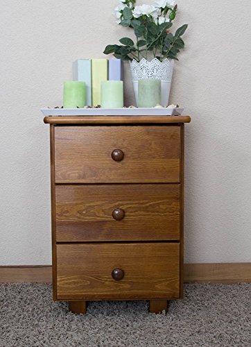 Table de nuit en bois du pin massif naturel 006...