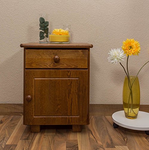 Table de nuit en bois du pin massif en couleur ...