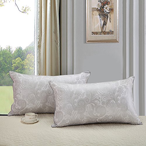 zb-zhentou Nouvelle maison microfibres Filament Jacquard Fleurs Santé Neck Pillow , white , 45*72cm code EAN 9045164541618 