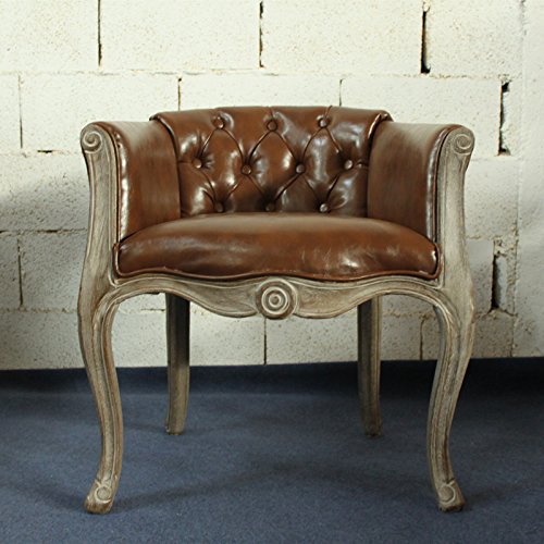 Vintage en bois massif rembourré chaise fauteui...