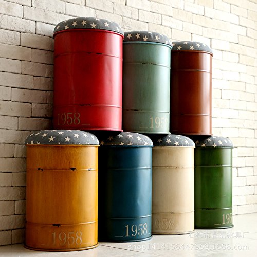 Meubles-seaux de peinture rétro-round storage s...