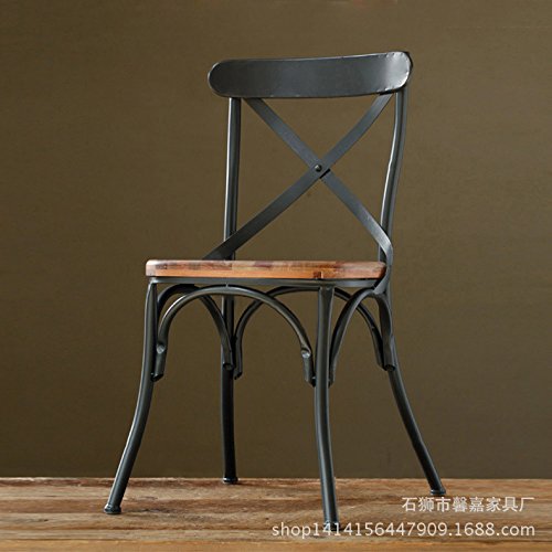 Meubles- la croix en bois en fer forgé retour chaise,42*42*90 cm, noir 9100129472212 LQK Meubles- la croix en bois en fer forgé retour chaise,42*42*90 cm, noir 9100129472212 LQK