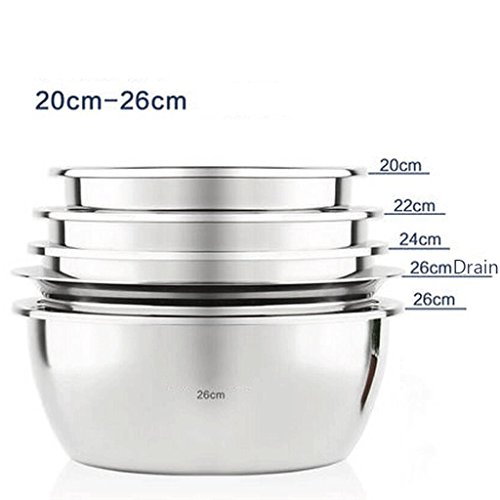 Ronds en acier inoxydable pots épais suits deep...