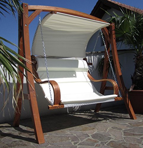 ASS MERU Balancelle de jardin 2 places en bois ...