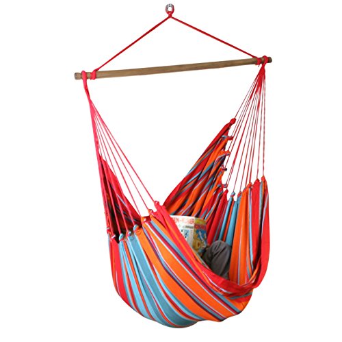 MacaMex macamex Cayo Grande Sunset original Fauteuil suspendu XL en Amérique du Sud rouge, orange, turquoise code EAN 9120055131588 