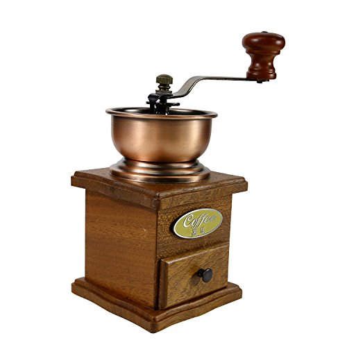 Retro palissandre maison manivelle Grind Cafetiere