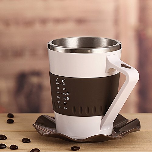 Fuf.Mcl fuf. MCL Creative Smart Tasse à café intelligent affichage de la température de l'eau bol en acier inoxydable tasse à café tasse à café, marron 9135415210629 (9135415210629)