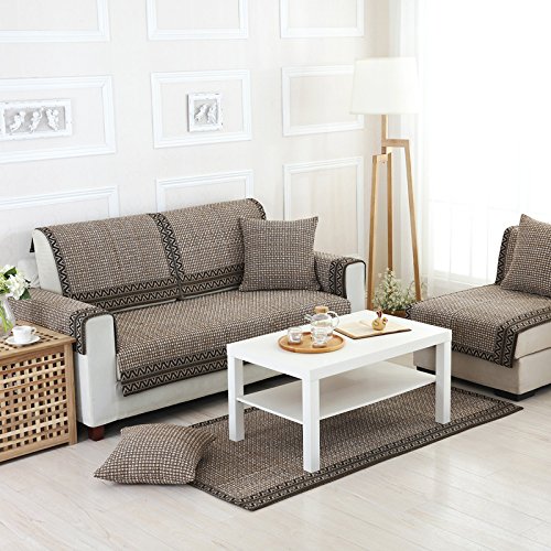 New day-Coussins de canapé tissu fines motif de...